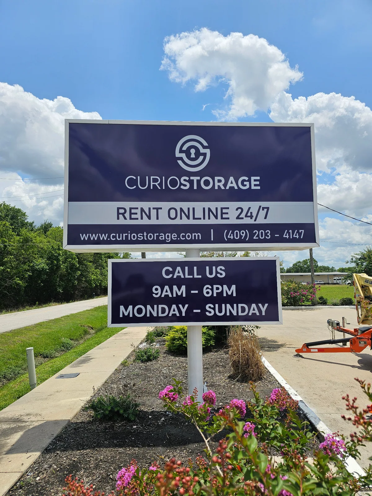 Curio Storage — Freestanding Sign