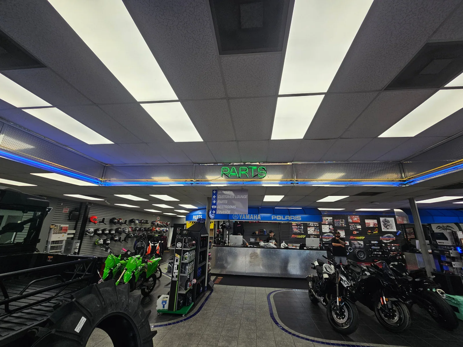 Powersports Showroom — Interior Neon